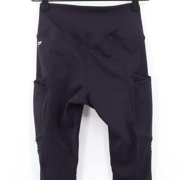 Fabletics Women's Anywhere High-Waisted Moto 7/8 Black Leggings Sz XXS NEW - Picture 4 of 10